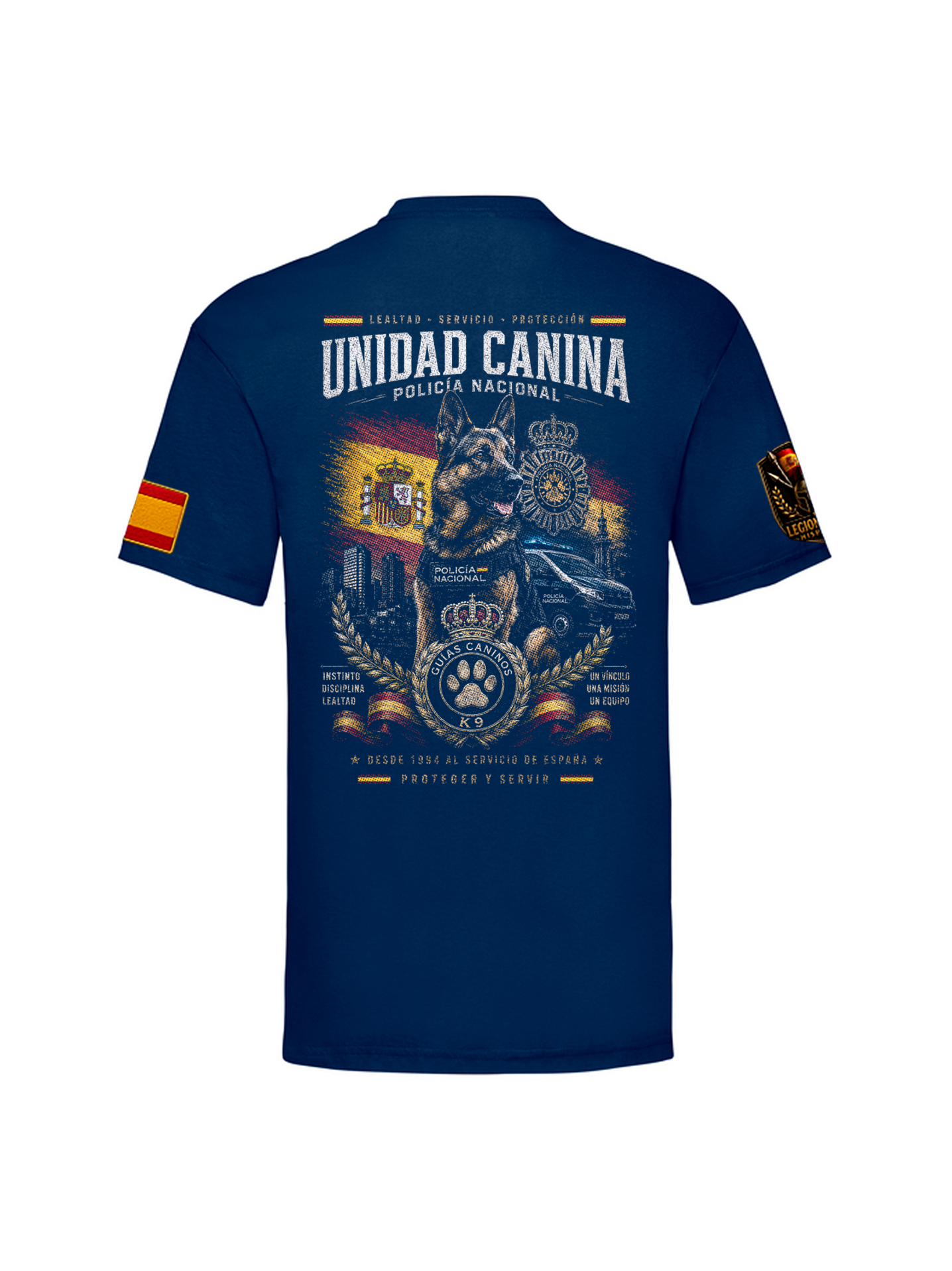 Camiseta Unidad Canina Policía Nacional | Pastor Alemán | Legionarius Hispania