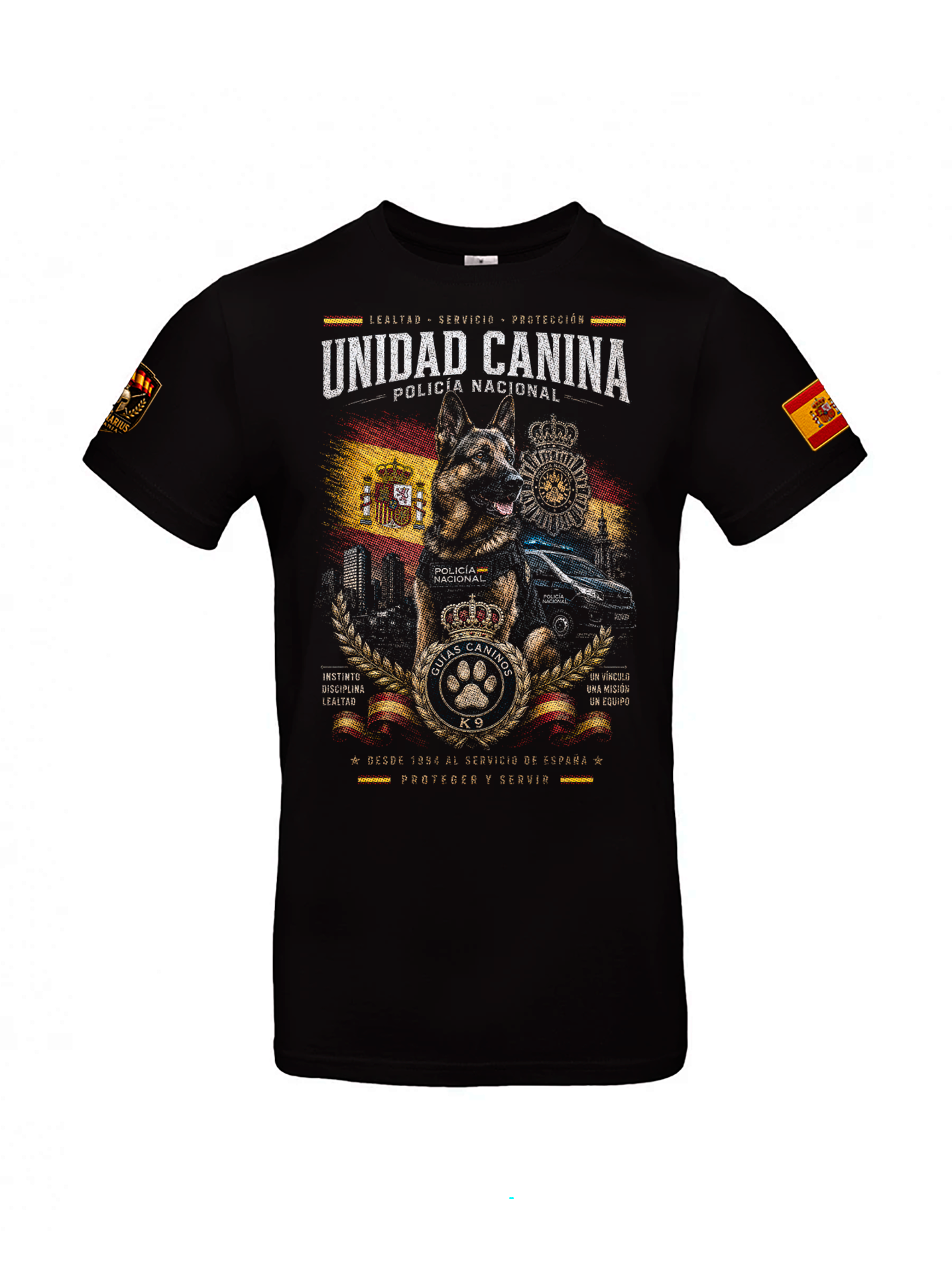 Camiseta Unidad Canina Policía Nacional | Pastor Alemán | Legionarius Hispania