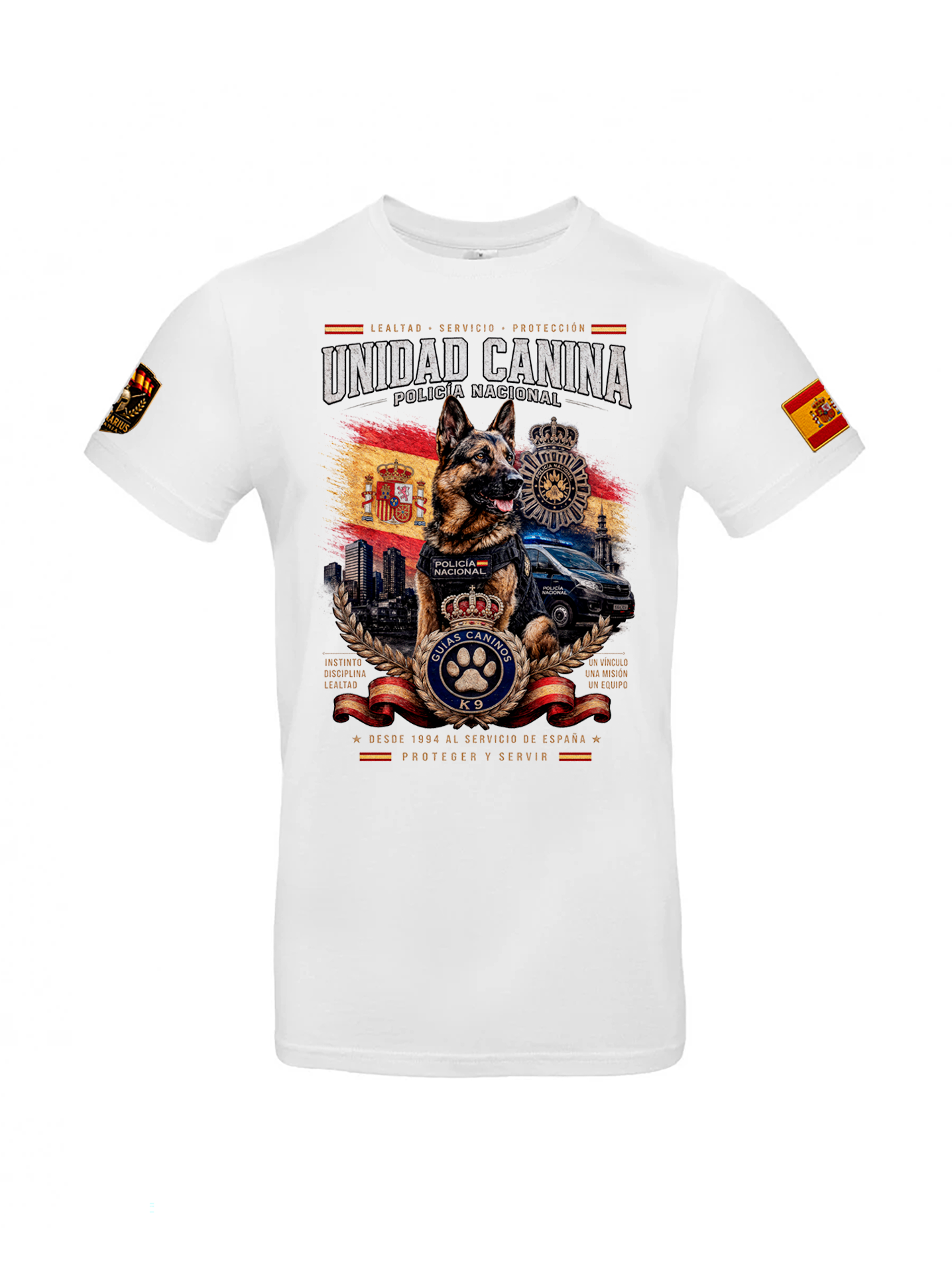 Camiseta Unidad Canina Policía Nacional | Pastor Alemán | Legionarius Hispania