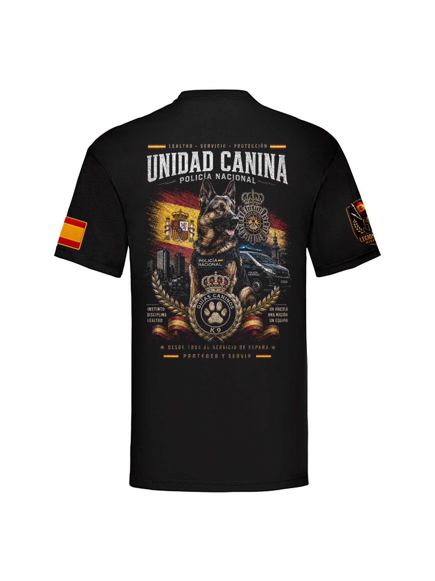 Camiseta Unidad Canina Policía Nacional | Pastor Alemán | Legionarius Hispania