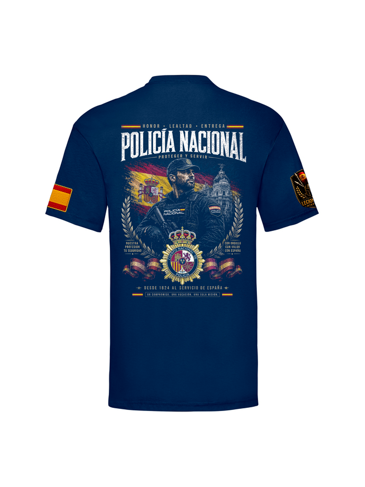 Camiseta Policía Nacional – Honor, Lealtad y Entrega - Edición Exclusiva