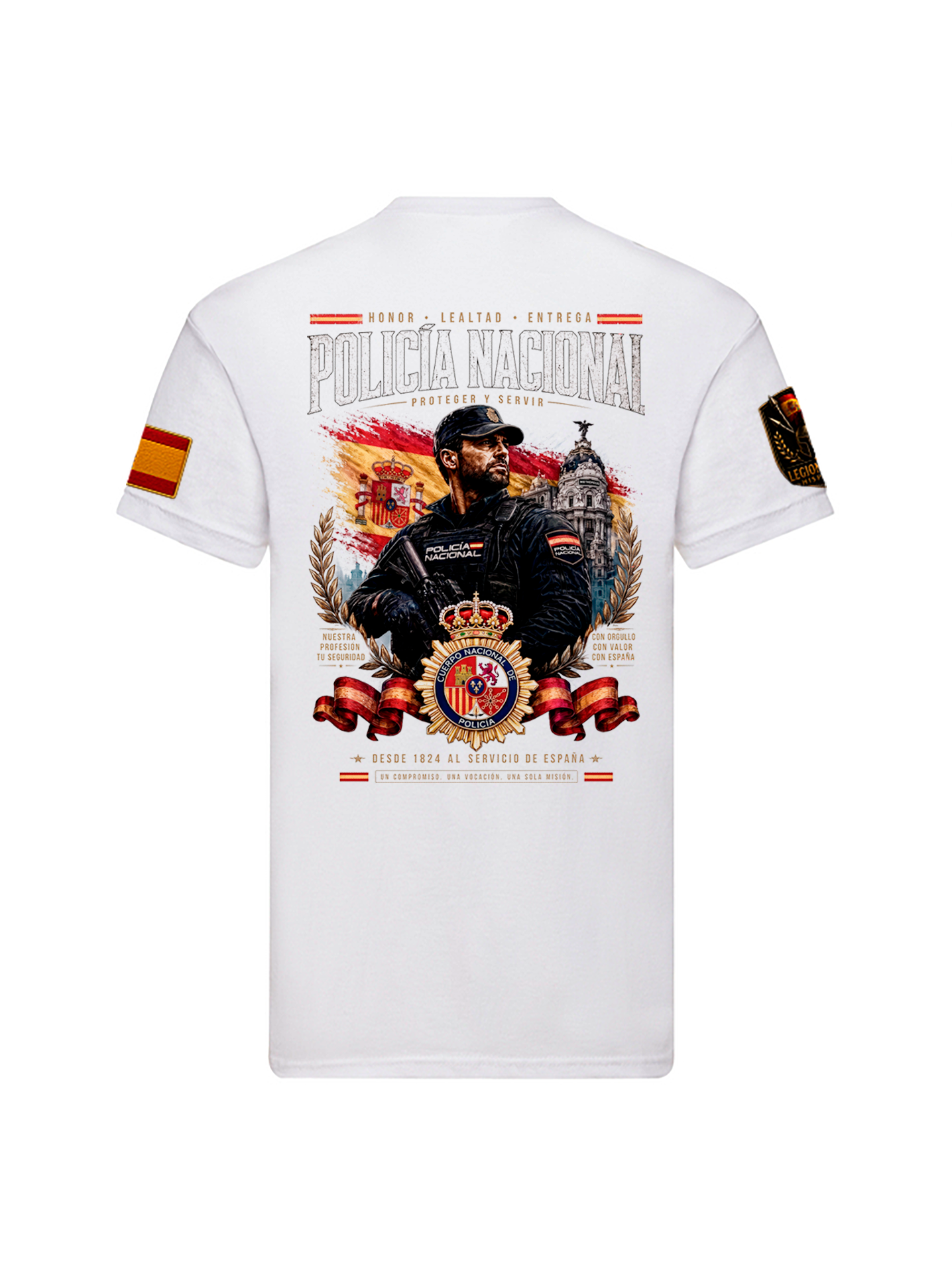 Camiseta Policía Nacional – Honor, Lealtad y Entrega - Edición Exclusiva