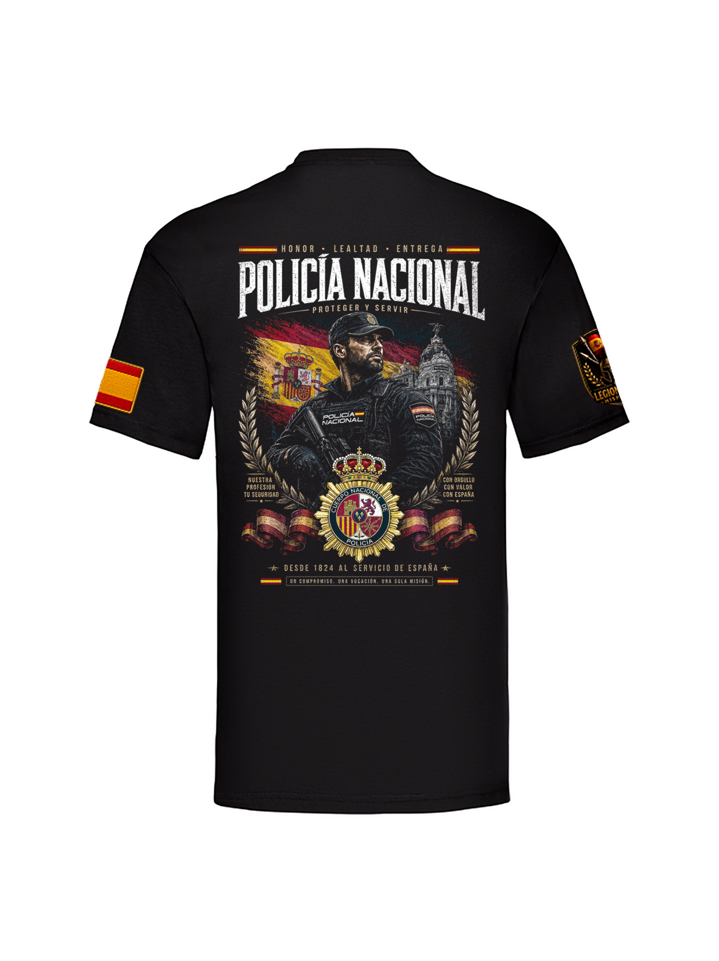 Camiseta Policía Nacional – Honor, Lealtad y Entrega - Edición Exclusiva