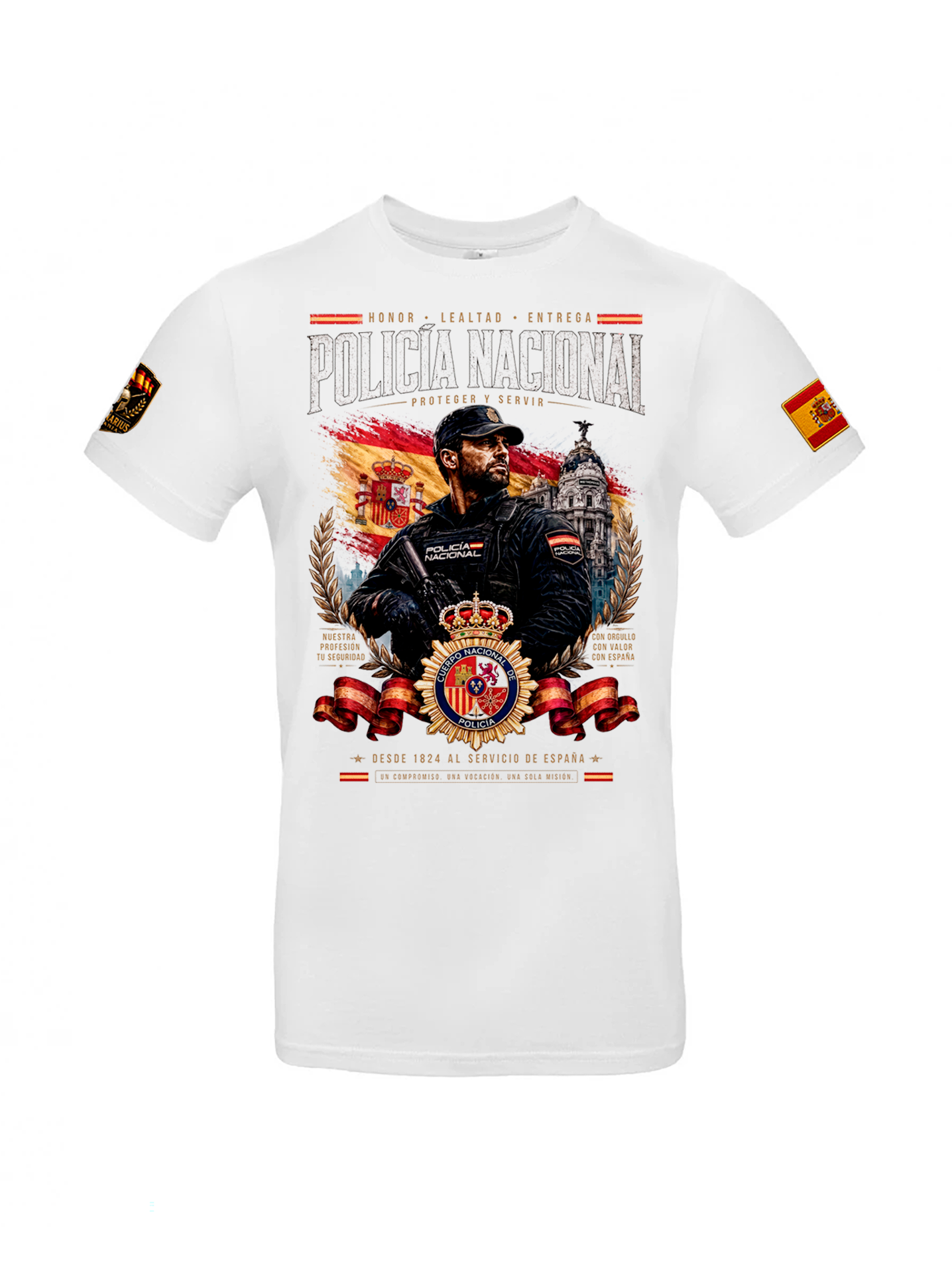 Camiseta Policía Nacional – Honor, Lealtad y Entrega - Edición Exclusiva
