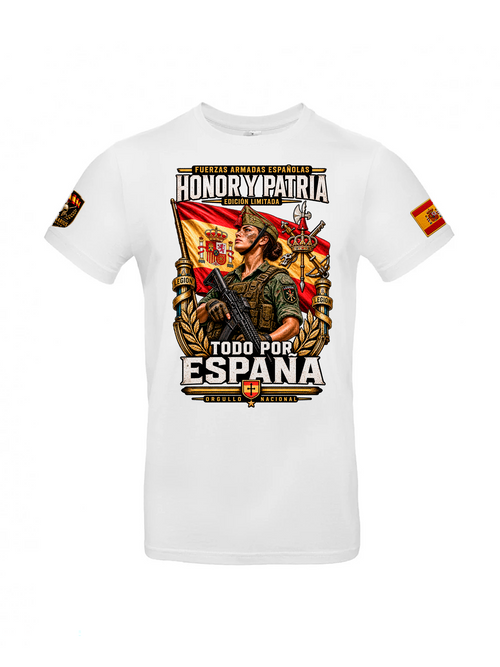 Camiseta Dama Legionaria, pecho, color blanco