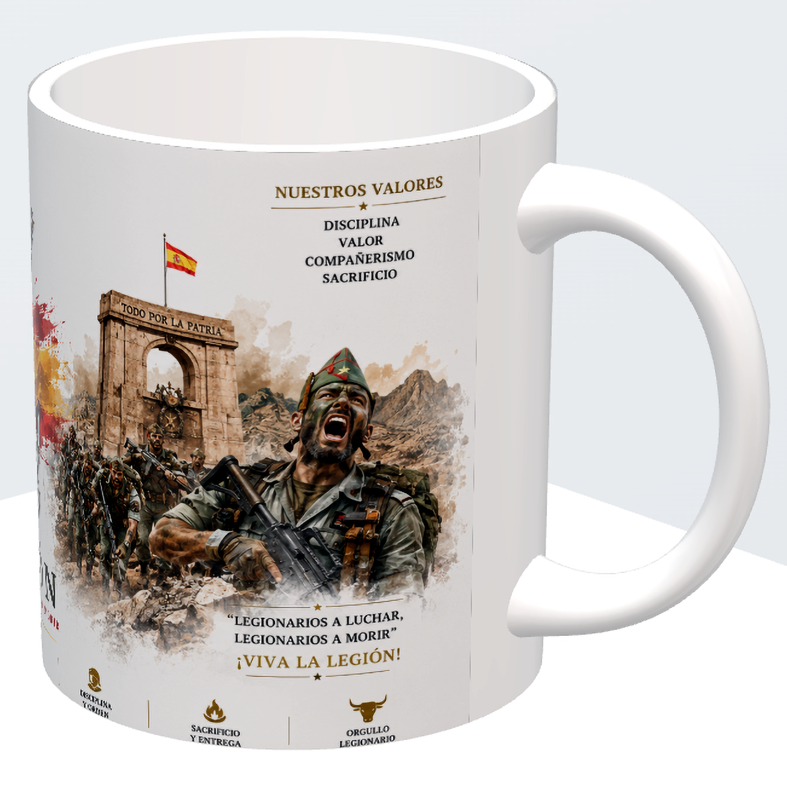Taza La Legión Española – Honor, Valor y Espíritu Legionario