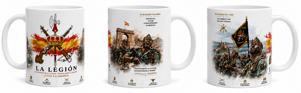 Taza La Legión Española – Honor, Valor y Espíritu Legionario