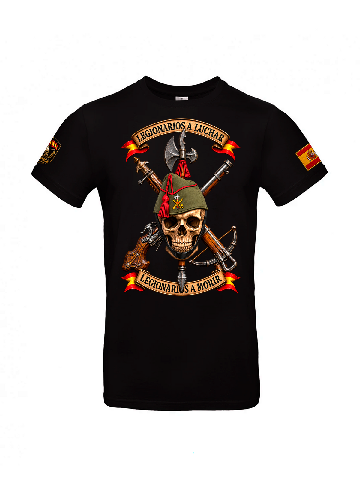 Camiseta Legionarios a Luchar nuevo diseño, pecho, color negro