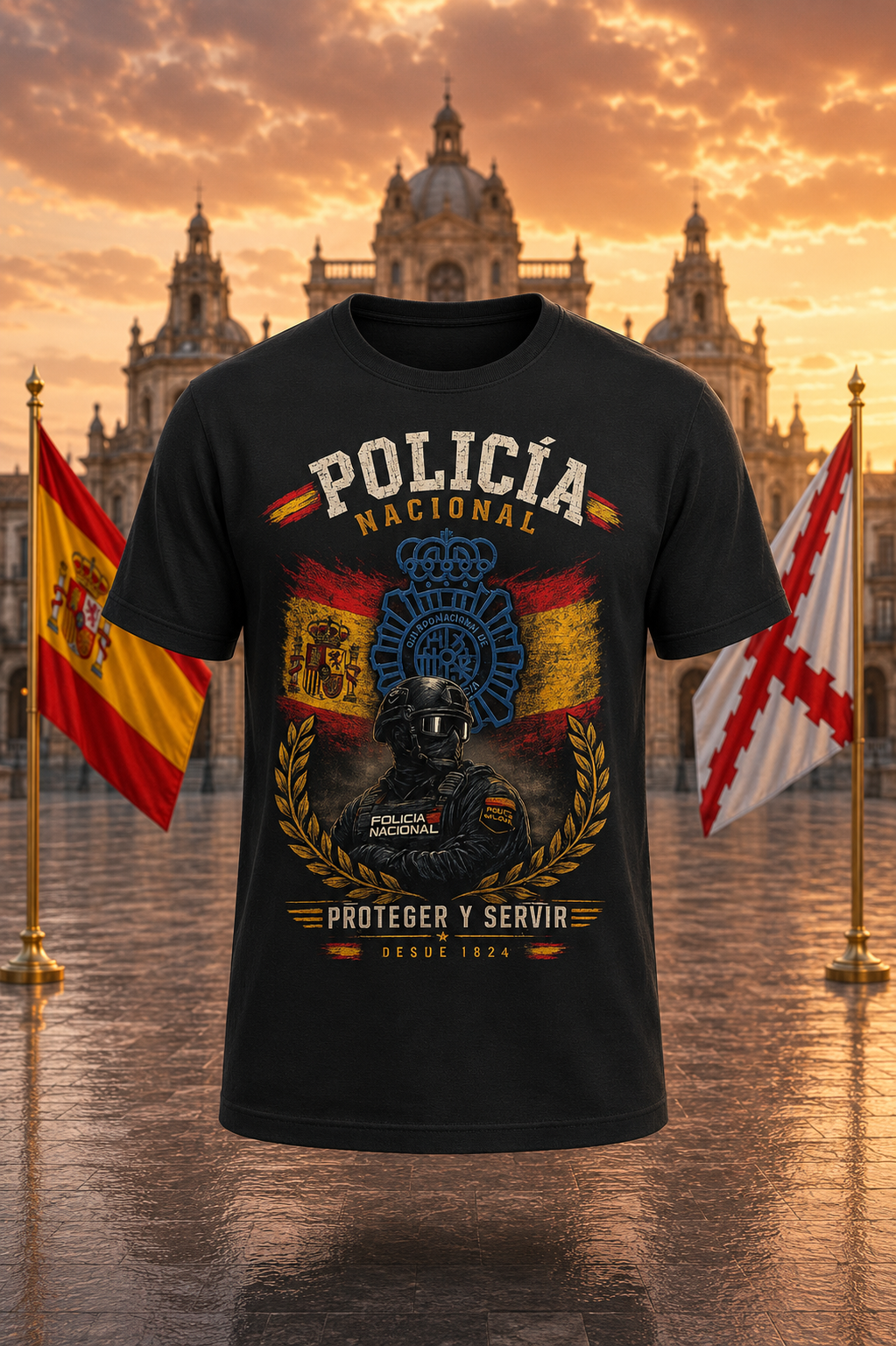 Camiseta Policía Nacional – Proteger y Servir – Edición Exclusiva