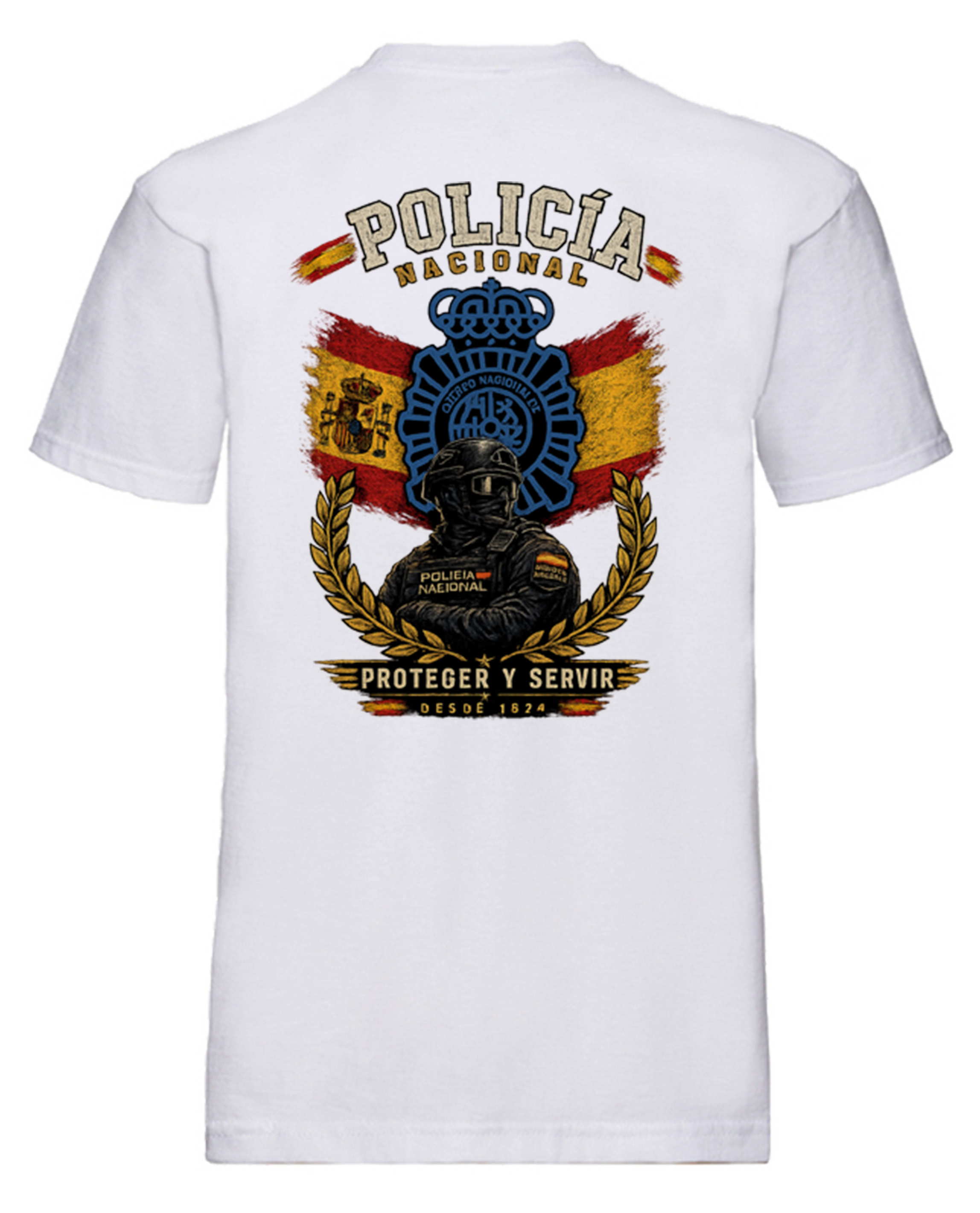 Camiseta Policía Nacional – Proteger y Servir – Edición Exclusiva