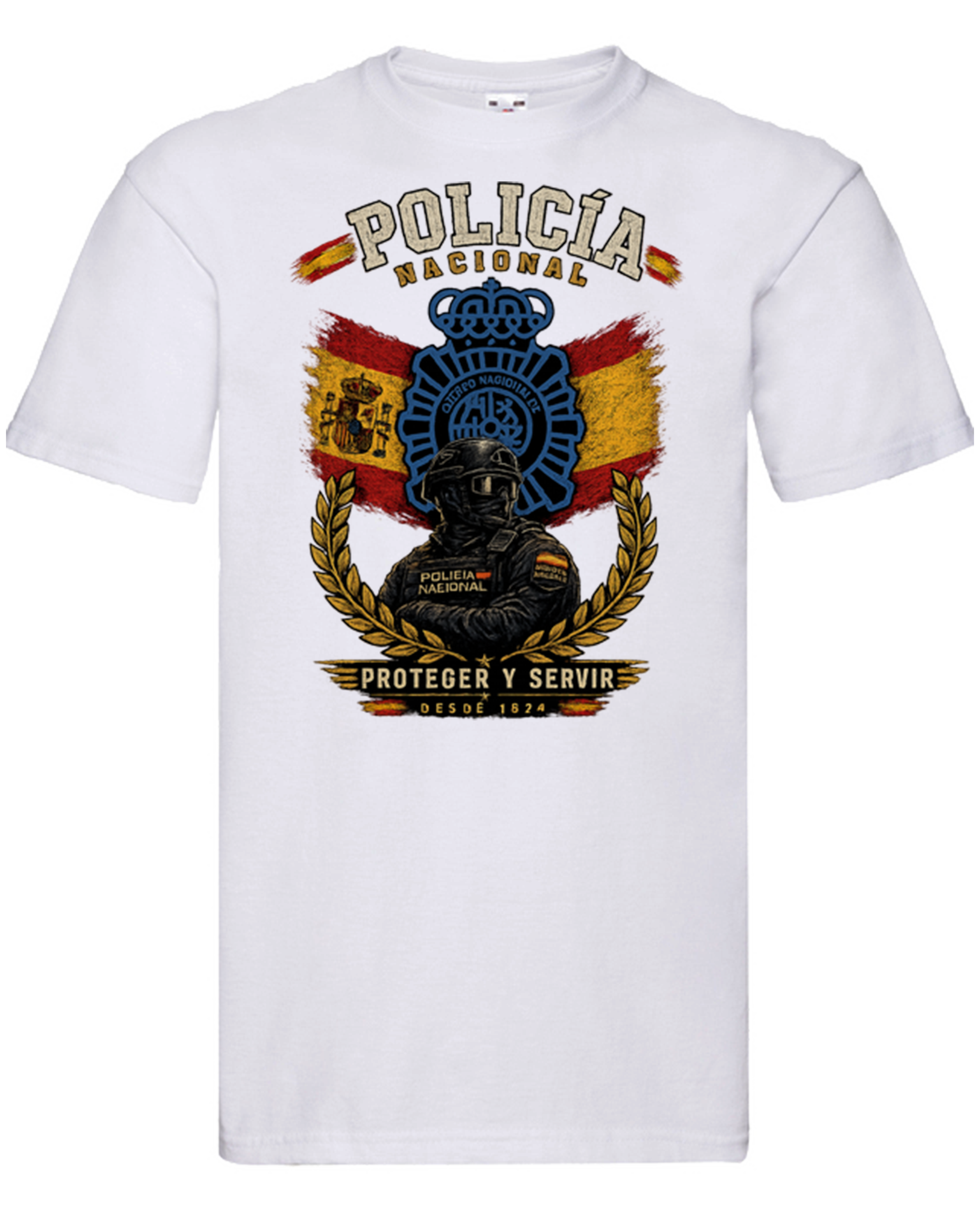 Camiseta Policía Nacional – Proteger y Servir – Edición Exclusiva