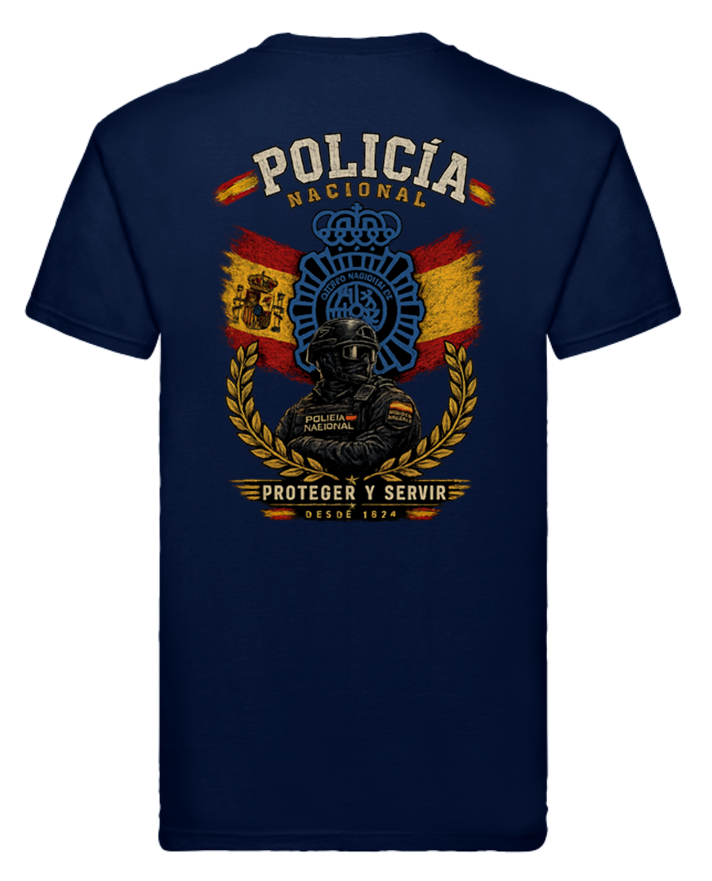 Camiseta Policía Nacional – Proteger y Servir – Edición Exclusiva