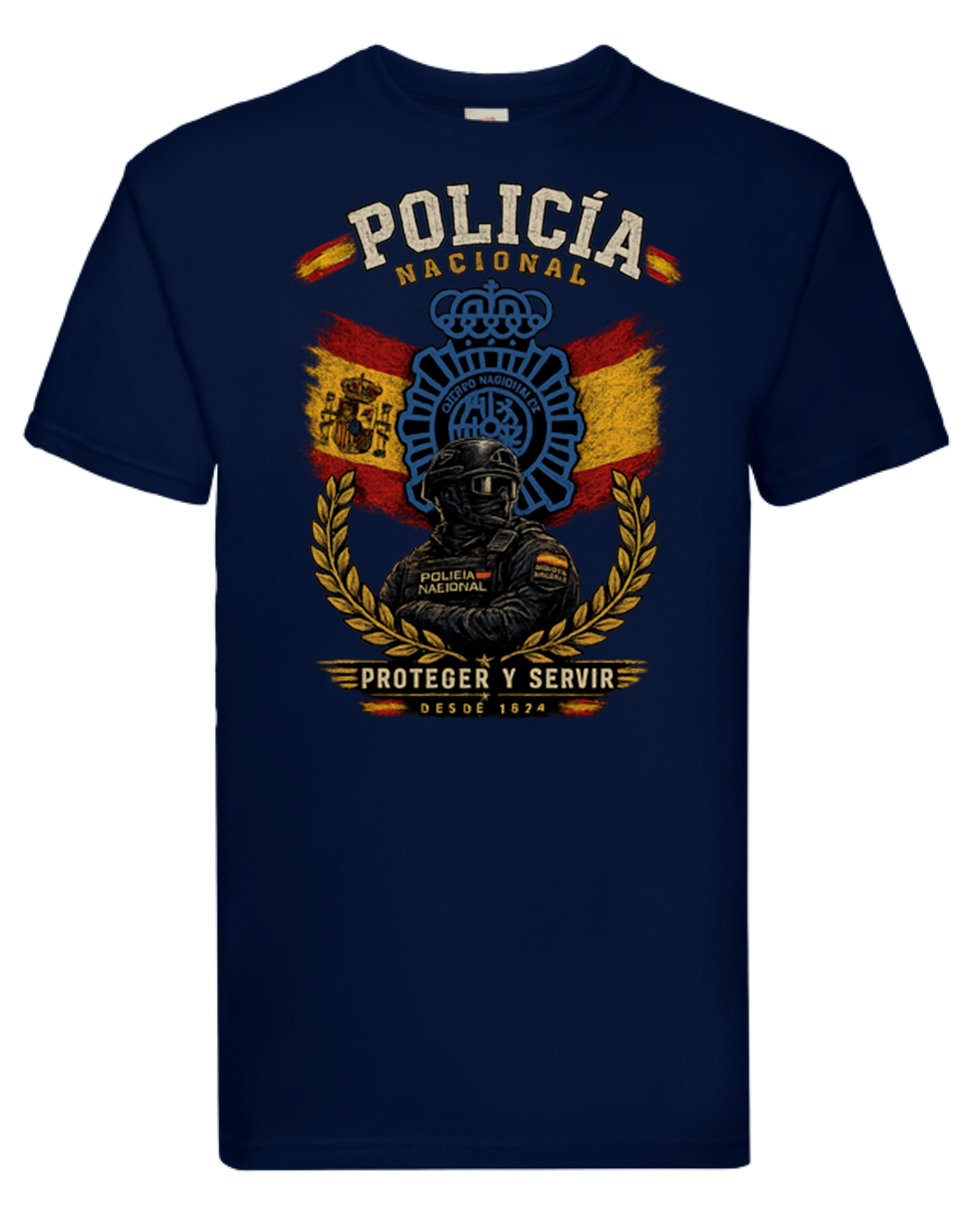Camiseta Policía Nacional – Proteger y Servir – Edición Exclusiva