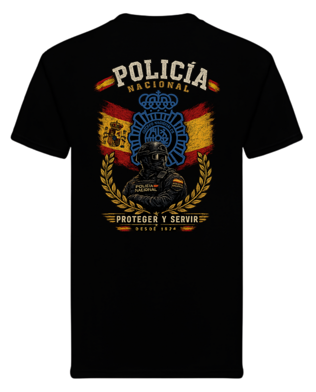 Camiseta Policía Nacional – Proteger y Servir – Edición Exclusiva