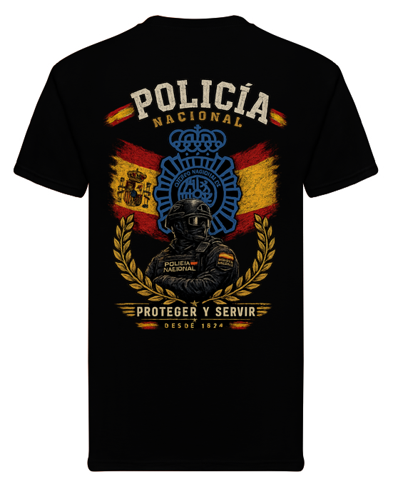 Camiseta Policía Nacional – Proteger y Servir – Edición Exclusiva