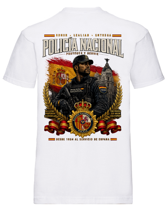 Camiseta Policía Nacional – Honor, Lealtad y Entrega - Edición Exclusiva