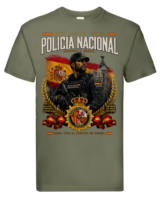 Camiseta Policía Nacional – Honor, Lealtad y Entrega - Edición Exclusiva