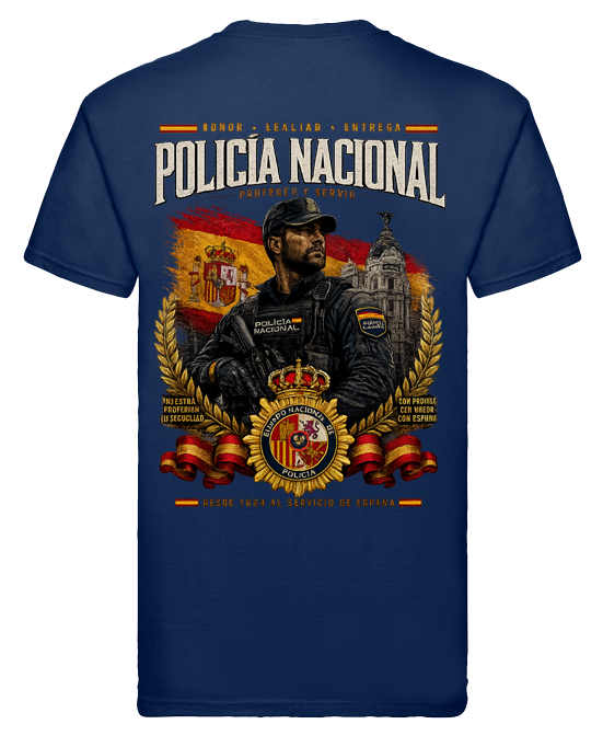 Camiseta Policía Nacional – Honor, Lealtad y Entrega - Edición Exclusiva