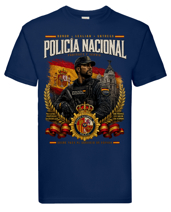 Camiseta Policía Nacional – Honor, Lealtad y Entrega - Edición Exclusiva