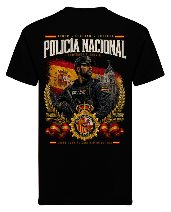 Camiseta Policía Nacional – Honor, Lealtad y Entrega - Edición Exclusiva
