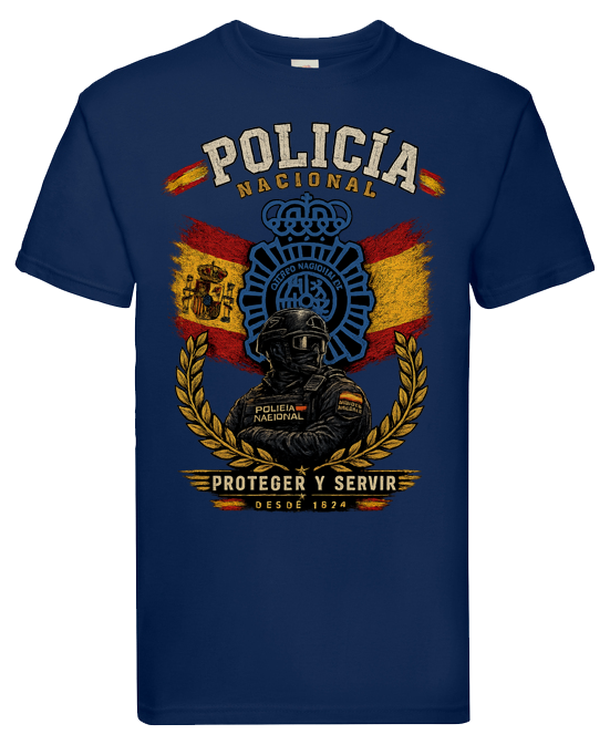 Camiseta Policía Nacional – Proteger y Servir – Edición Exclusiva