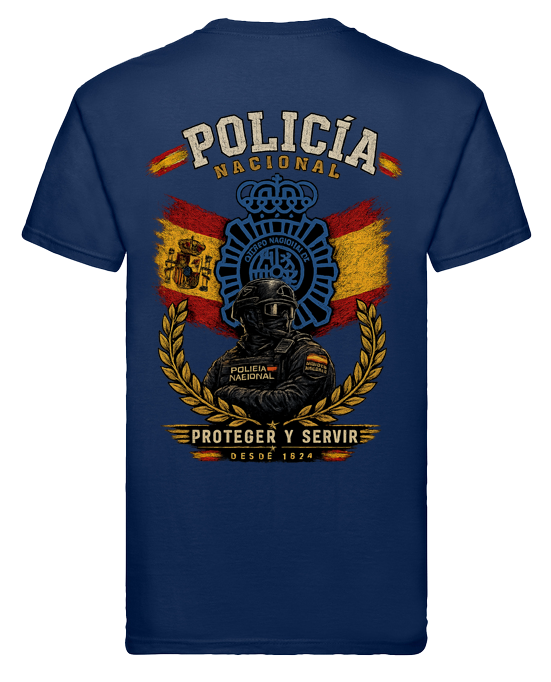 Camiseta Policía Nacional – Proteger y Servir – Edición Exclusiva