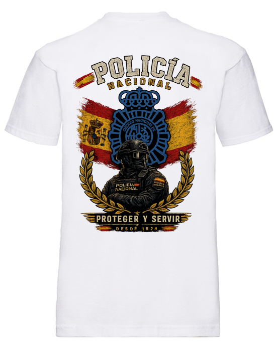 Camiseta Policía Nacional – Proteger y Servir – Edición Exclusiva