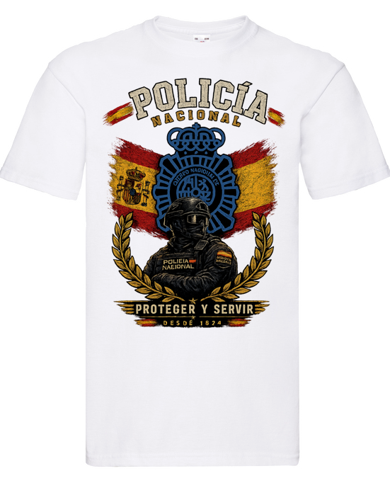 Camiseta Policía Nacional – Proteger y Servir – Edición Exclusiva