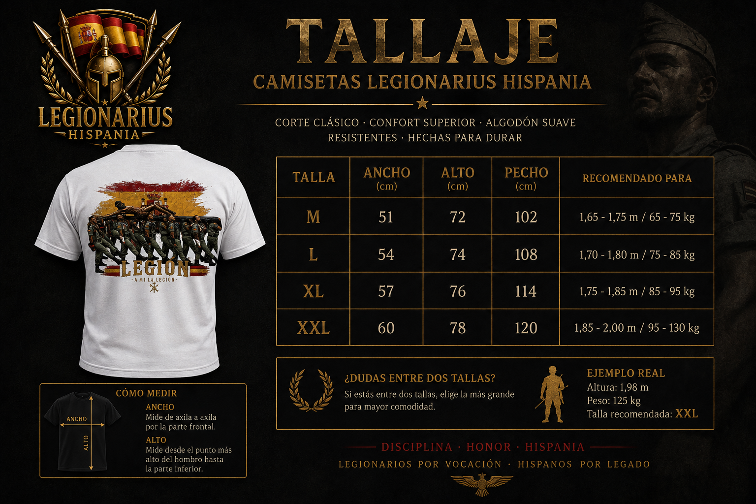 Camiseta Honor y Patria – Todo por España - Edición Exclusiva