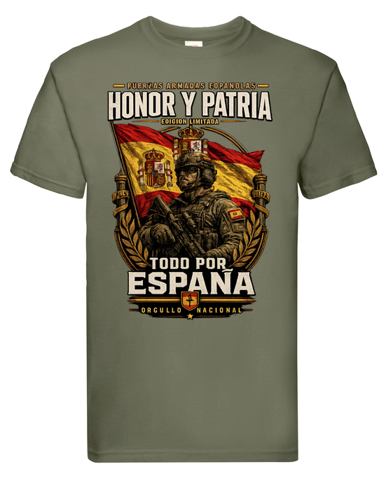 Camiseta Honor y Patria – Todo por España - Edición Exclusiva